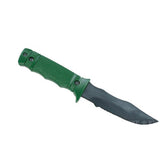 S&T M37-K Seal Pup Type Rubber Melee Training Knife w/ Hardshell Sheath Airsoft Movie Prop - OD