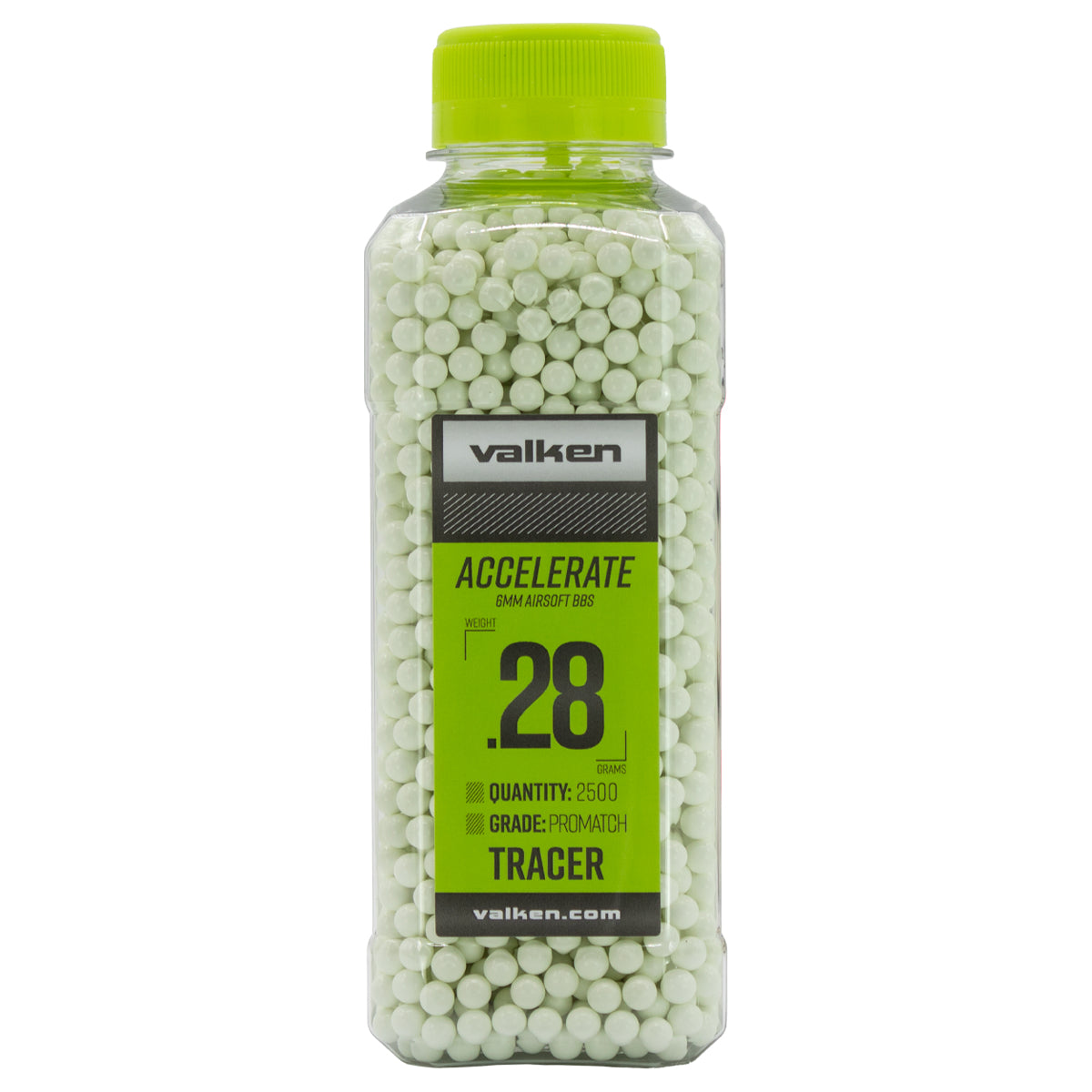 Valken Accelerate Tracer 0.28g Airsoft BBs - 2500ct