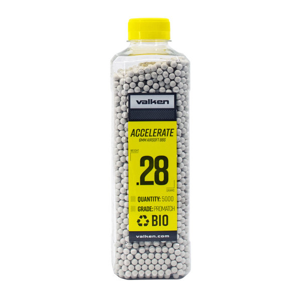 Valken Accelerate ProMatch 0.28g 5,000ct Biodegradable Airsoft BBs