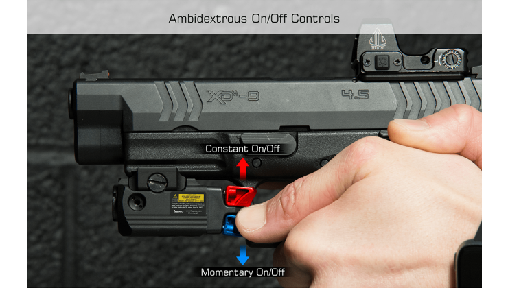 UTG COMPACT PISTOL LASER, GREEN, AMBIDEXTROUS