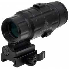 UTG 3X MAGNIFIER WITH FLIP-TO-SIDE QD MOUNT, W/E ADJUSTABLE