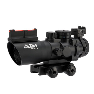 4x32 Tri Illuminated Scope W/Fiber Optic Sight